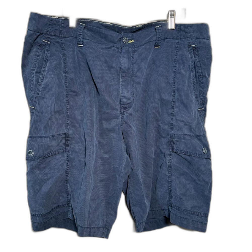Tommy Bahama Blue Cargo Shorts Size 40 Tencel Cotton Blend Relaxed Fit Casual